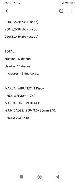 Discos para ingletadoras