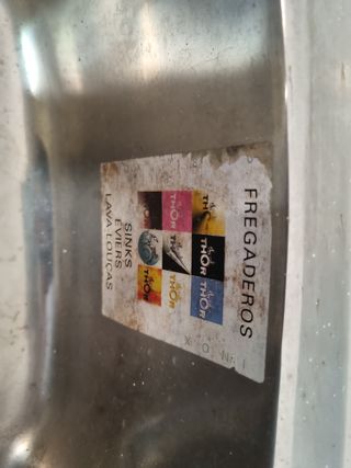 Fregadero exterior doble seno