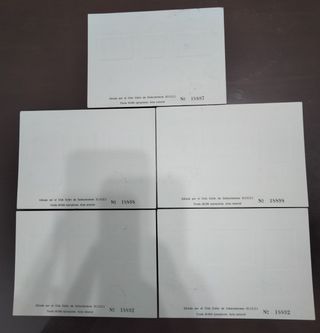 5 TARJETAS VII CERTAMEN FILATELICO