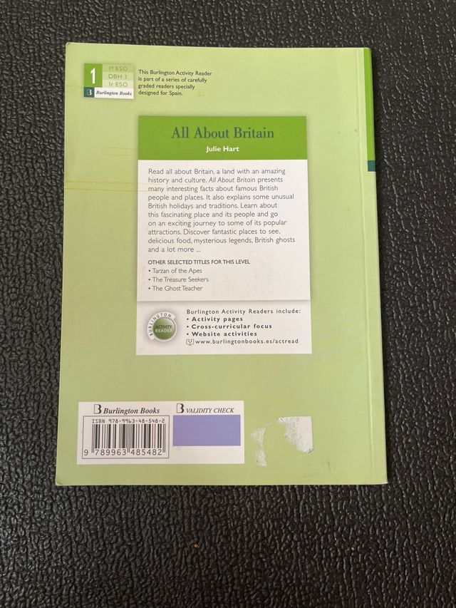 Libro de lectura All about Britain, Julie Hart