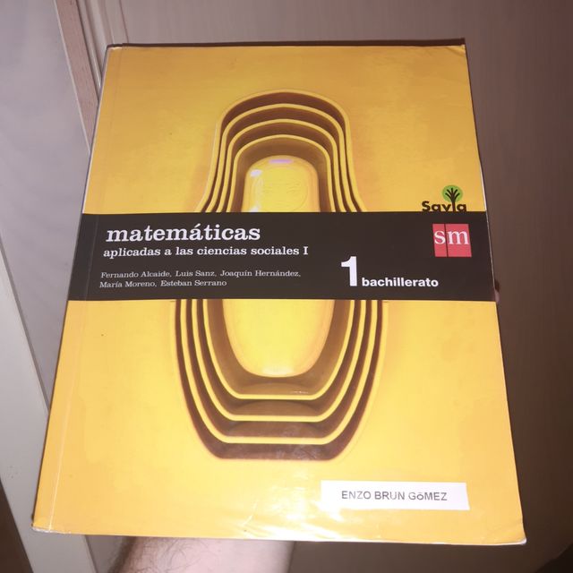 Libro matemáticas 1 bachillerato SM
