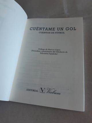 CUÉNTAME UN GOL. CUENTOS DE FÚTBOL.
