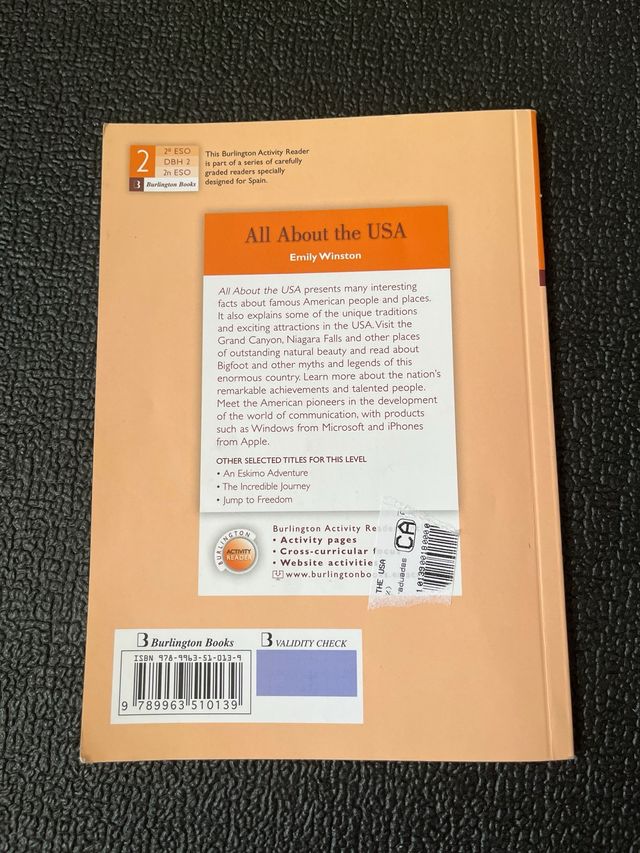 Libro en Inglés All about the USA, Emily Winston