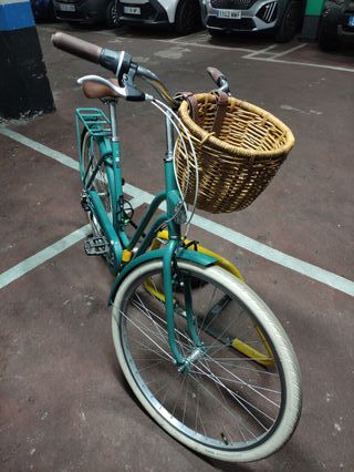 BICICLETA  URBANA CLASICA VERDE TURQUESA