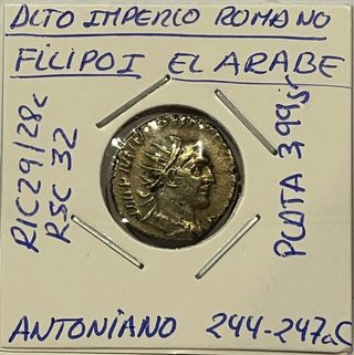 Moneda Romana Filipo I El Arabe Plata Antoniano