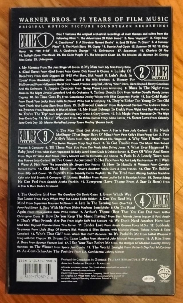 WARNER BROS 75 YEARS - MÚSICA CINE COLECCIÓN
