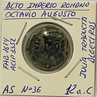 Moneda Romana Octavio Augusto AS