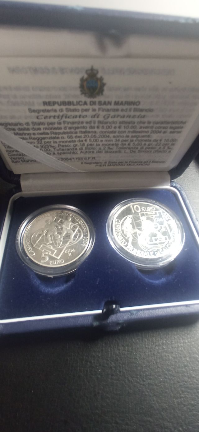 🌟Moneda 5 y 10€ plata mundial de futbol🌟