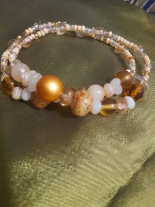 bracciale con 2 file di perline