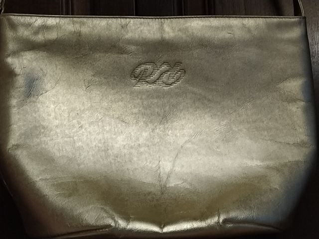 Bolso bandolera de piel, dorado Ribé Barcelona