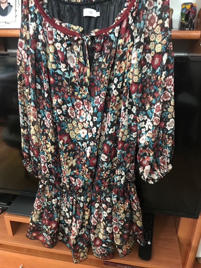 Vestido estampado de gasa