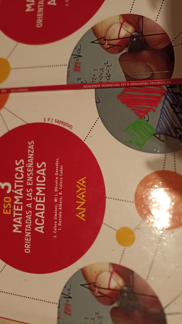 Libros Matemáticas 3 ESO de Anaya