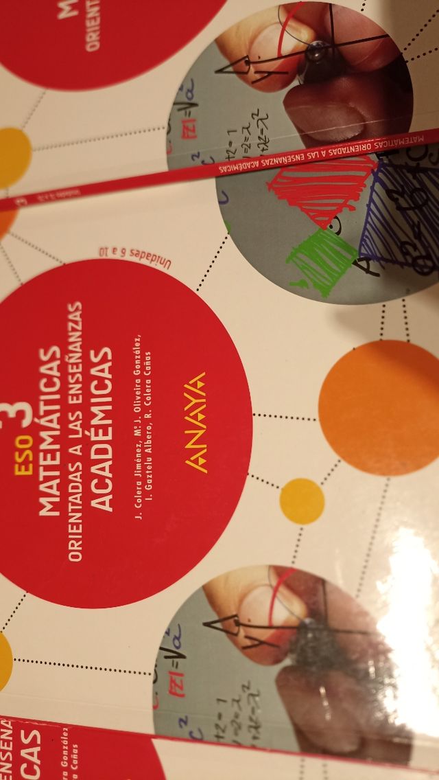 Libros Matemáticas 3 ESO de Anaya