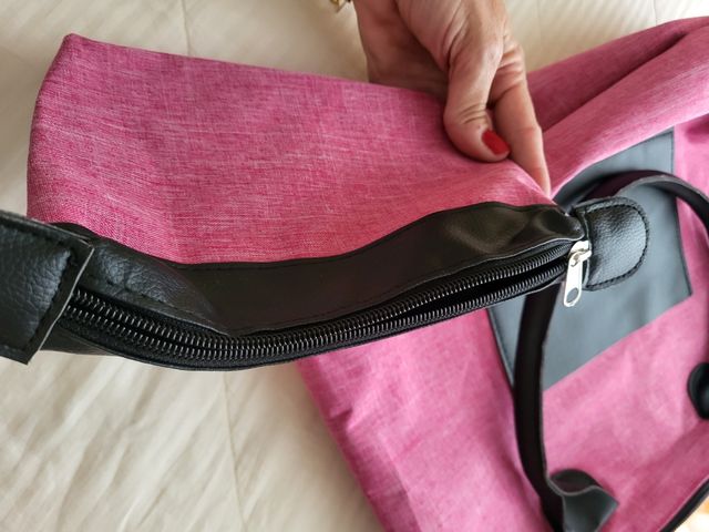 Borsa con pochette rosa