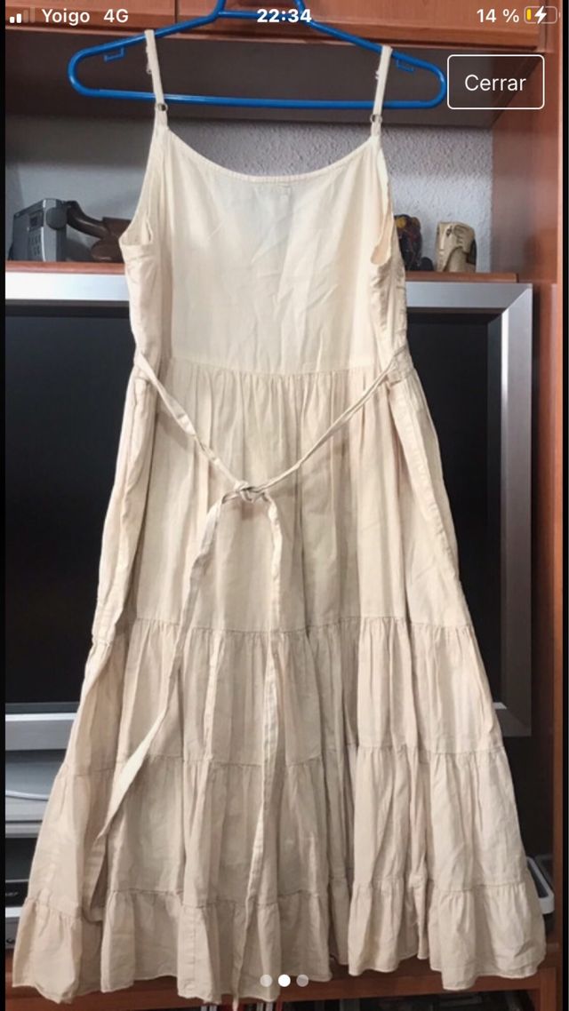 Vestido de tirante bordado