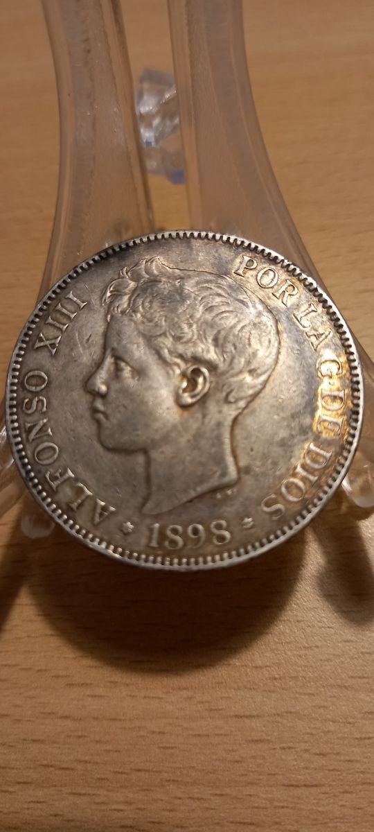 5 PESETAS PLATA ALFONSO XIII 1898