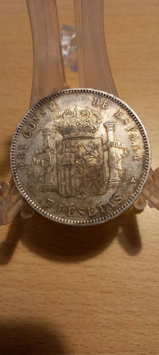 5 PESETAS PLATA ALFONSO XIII 1898