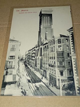 Postal Madrid Iglesia de Santa Cruz