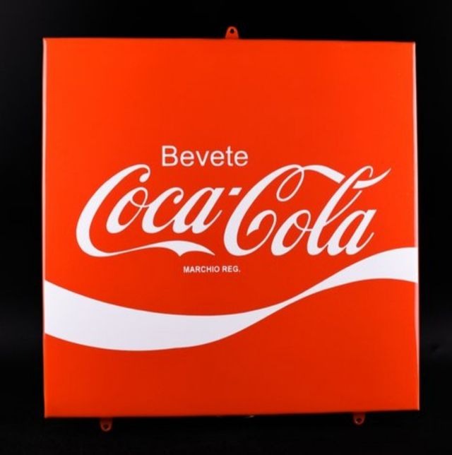 Insegna Coca Cola smaltata