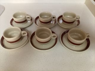 TAZAS DE CAFE DE PORCELANA 