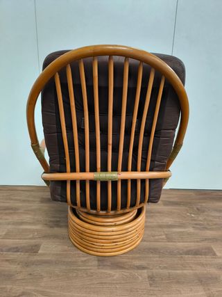 SOFÁ HAMACA SILLÓN MIMBRE Y PIEL
