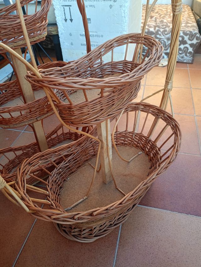 Due cestini in bambù 2 e 3