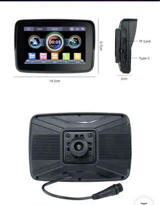 Pantalla moto navegador con soporte