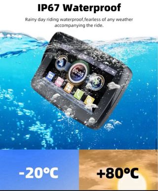 Pantalla moto navegador con soporte