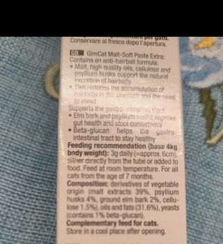 Pasta per gatti hairball professional top