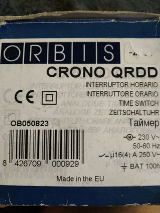 Reloj programador Orbis Crono