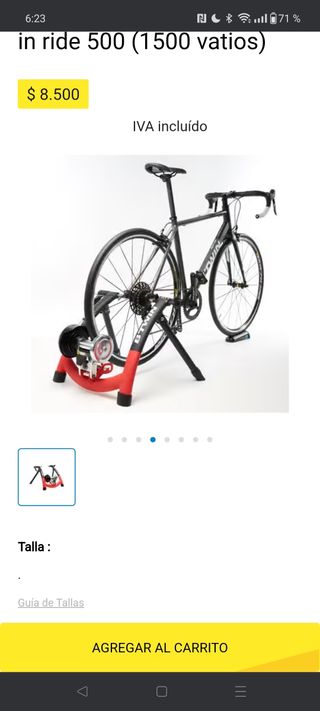 Rodillo Bicicleta Btwin In Ride 500 (1500w)