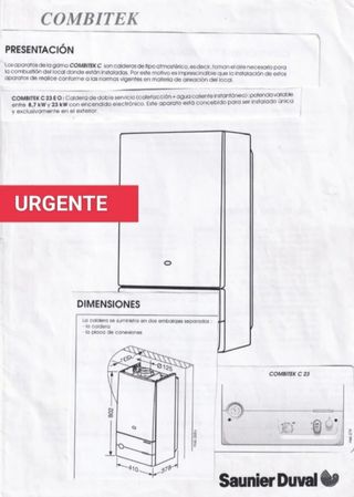 Caldera Saunier Duval exterior. Me costó 1.350 €