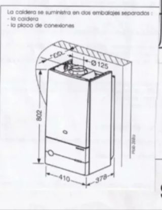Caldera Saunier Duval exterior. Me costó 1.350 €
