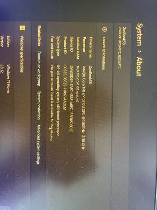 Portátil de Alto Rendimiento Asus ZenBook Core i7