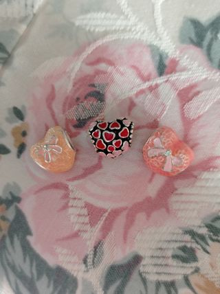 Charm corazones esmalte para Pandora