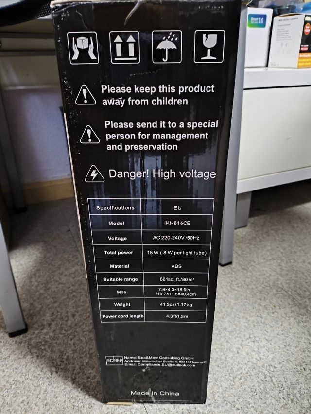 Lampara anti mosquitos