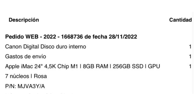 iMac 24” Retina 4,5K (M1, 7 núcleos GPU) – Rosa –