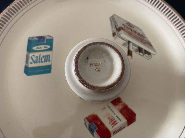 Posacenere Camel e Piatto in ceramica Vintage