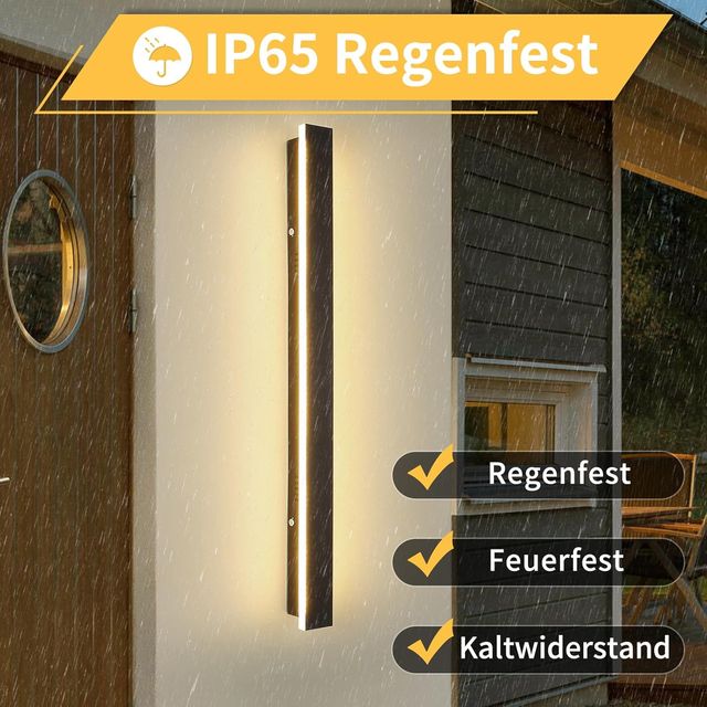 NUEVO aplique exterior regulable negro 80cm