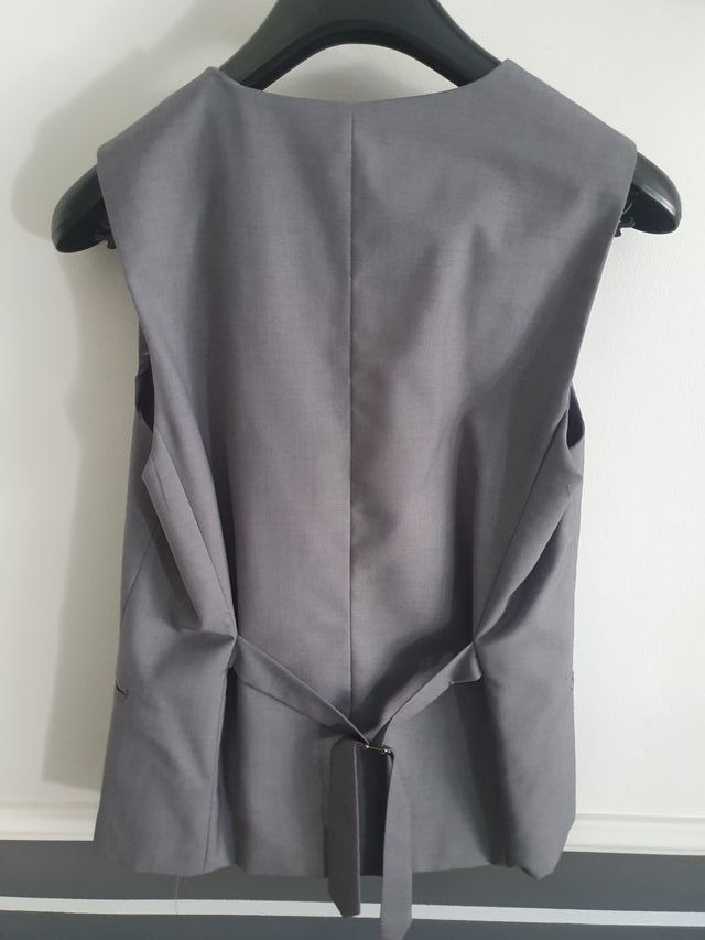 Completo giacca gilet pantaloni grigio