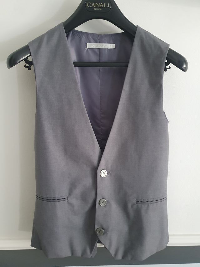 Completo giacca gilet pantaloni grigio