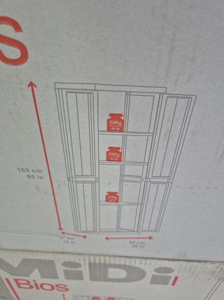 Armario pvc, medidas 165x37x65