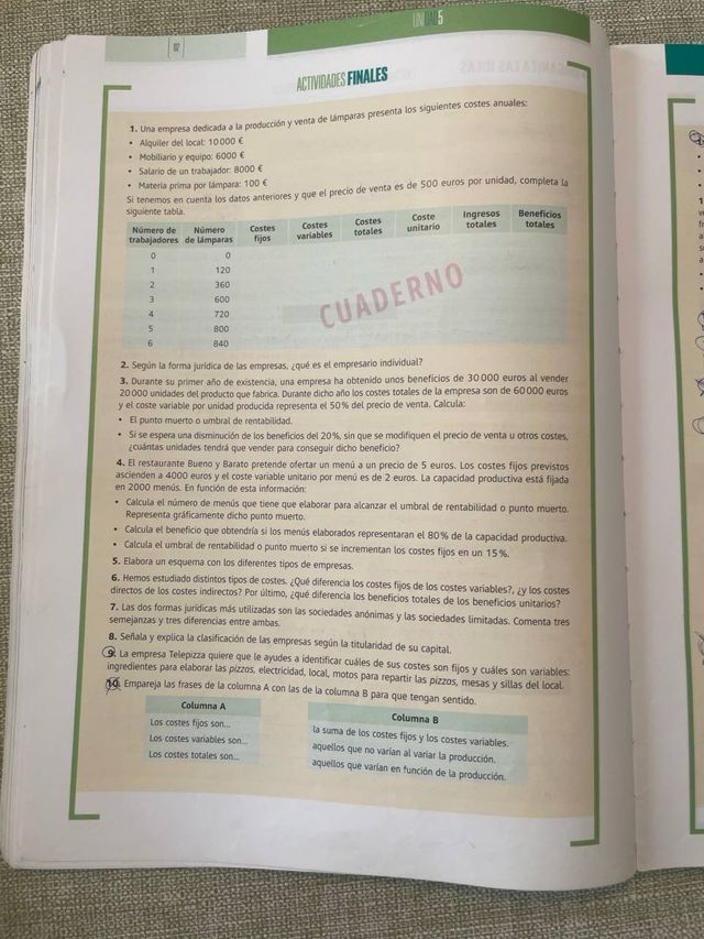 Libro de economía (editex) 1Bachillerato