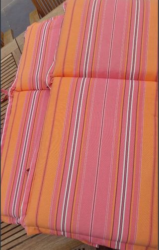4 COJINES ASIENTO SILLAS JARDIN DESENFUNDABLES