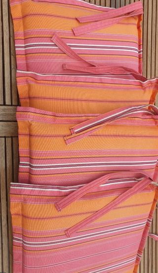 2 COJINES CON RESPALDO SILLAS JARDIN DESENFUNDABLE