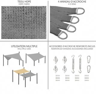 Toldo 3m x 5m + Kit de Montaje