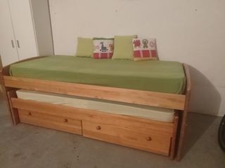 Cama nido con cajones y colchones