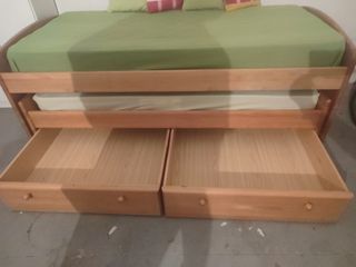 Cama nido con cajones y colchones