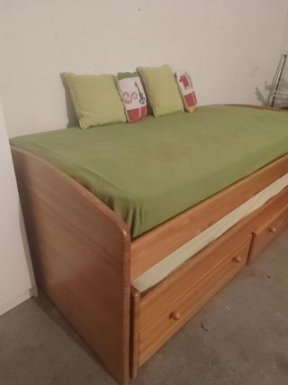 Cama nido con cajones y colchones