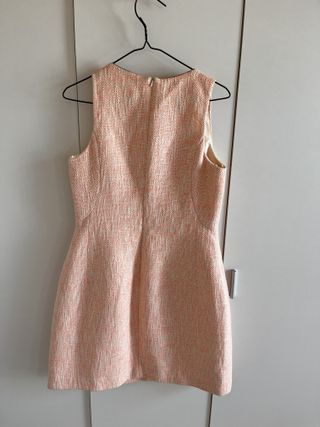 Vestido estilo Chanel color rosa salmón